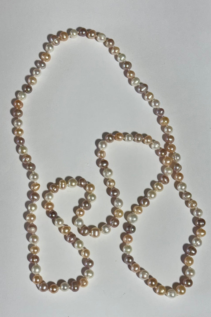 Simple Strand of Fresh Water Pearl Necklace 6-7 mm