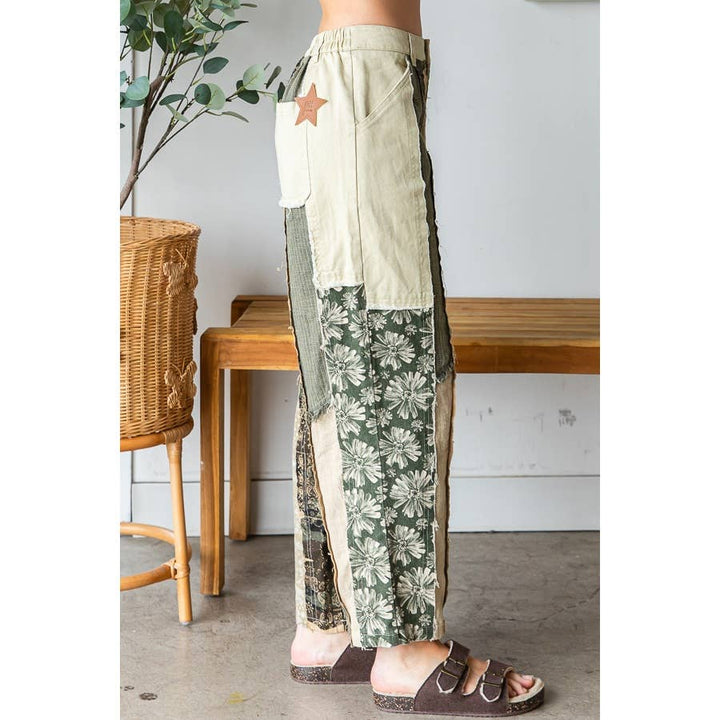 SALE Shades of Green Mineral Washed Pant