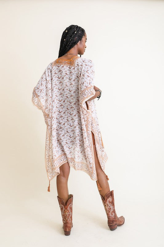 Ditsy Floral Paisley Kimono