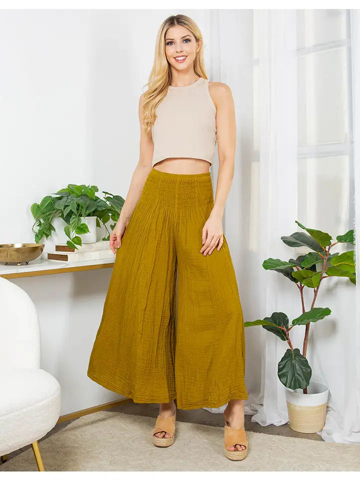 Summer Breezy Cotton Cropped Pant