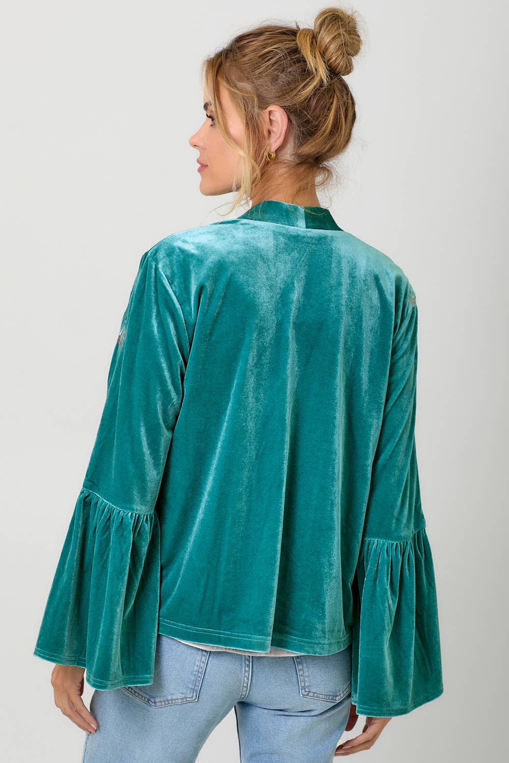 The Kendal Embroidery Velvet Kimono Jacket