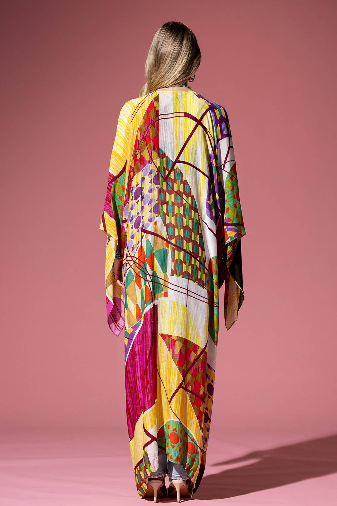 Mondell Boho Abstract Printed Kimono