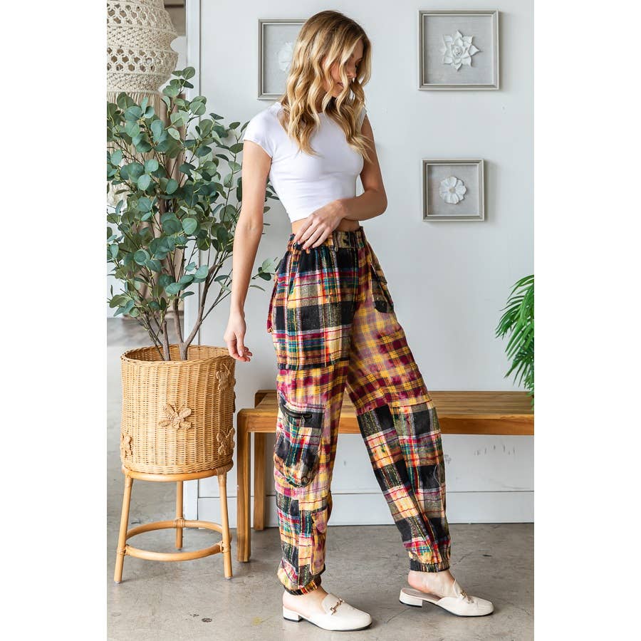 Not the First Rodeo Plaid Jogger Pants