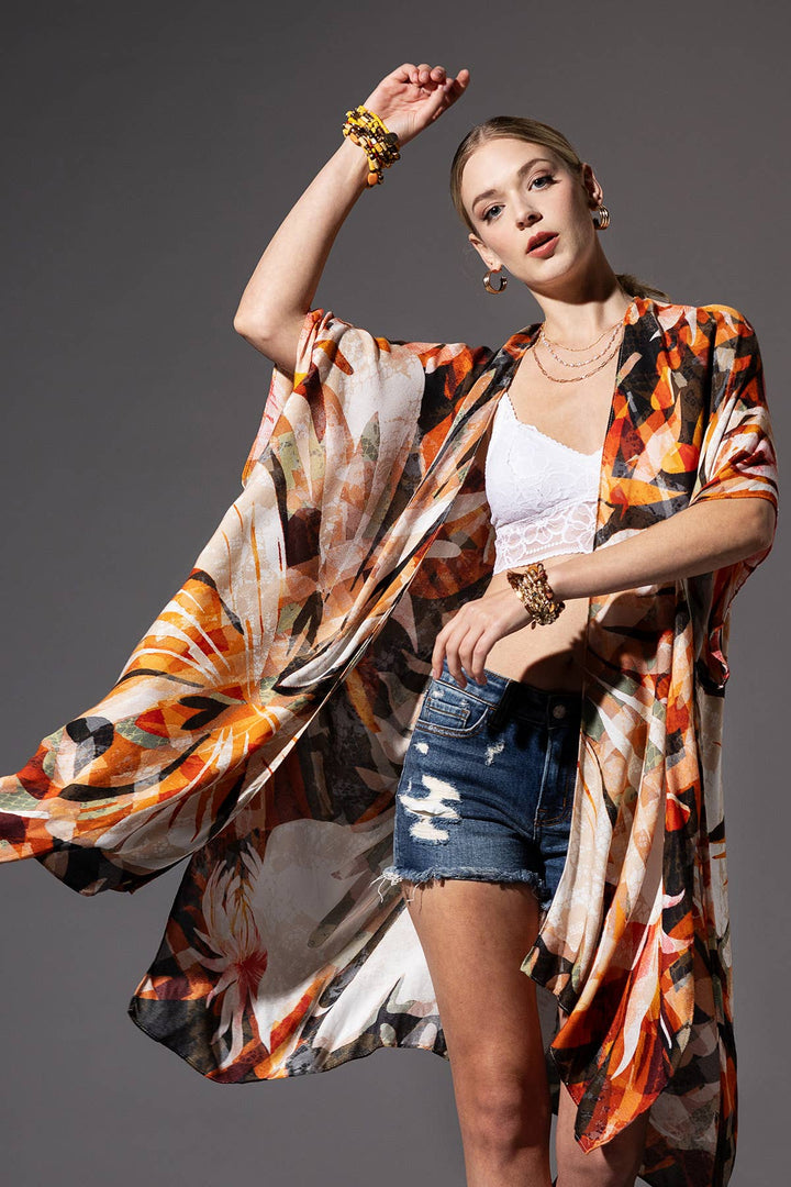 Veronica Boho One Sized Floral Kimono