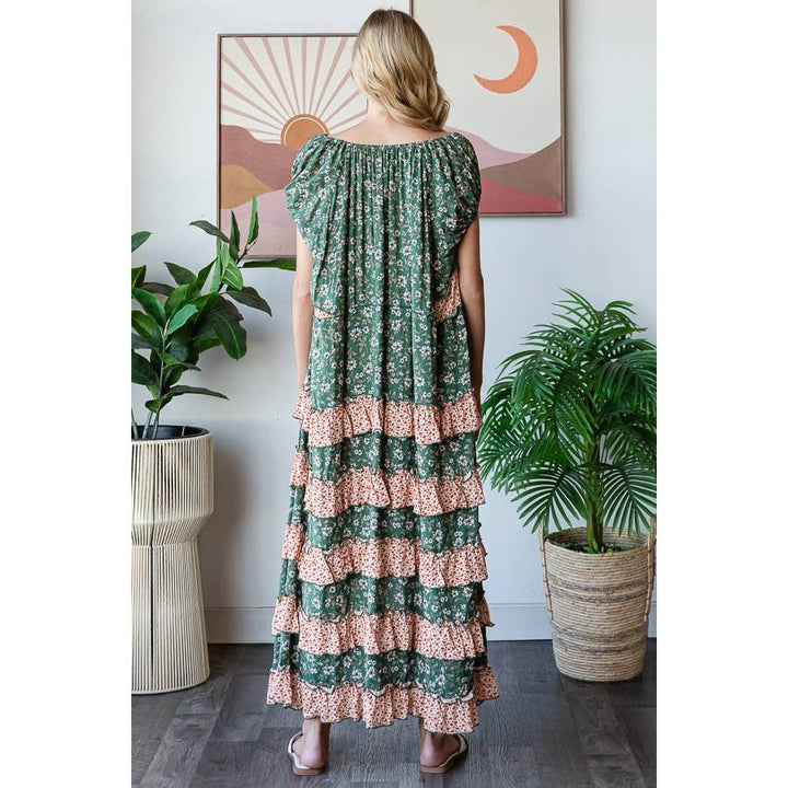 Springs Day Oversized Layered Maxi Dress