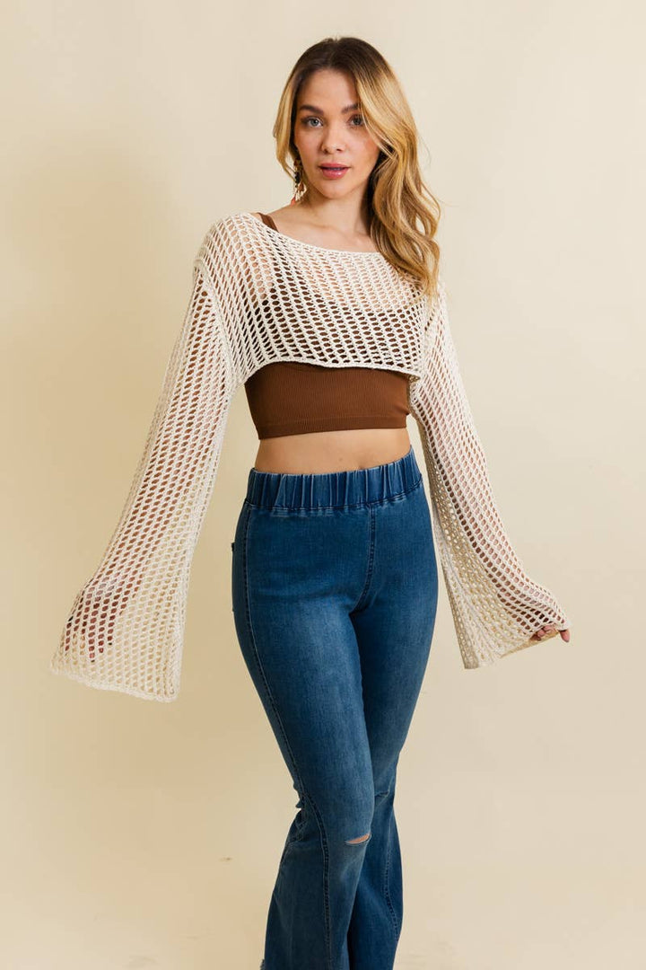 Loom Knitted Cropped Sweater - Shopping Favorite: Mocha Prepack