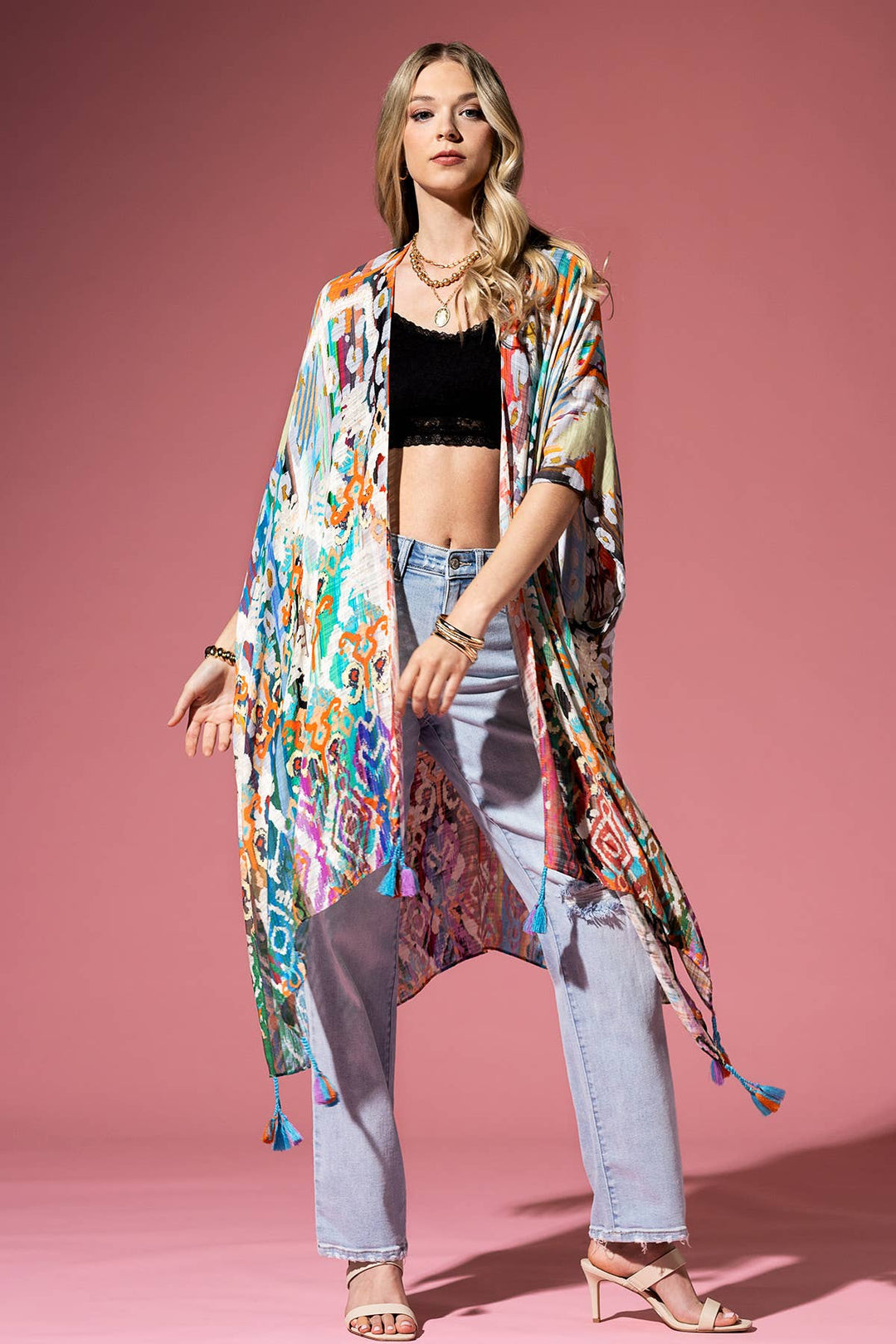 Soho funky Tassel Boho Layering Kimono