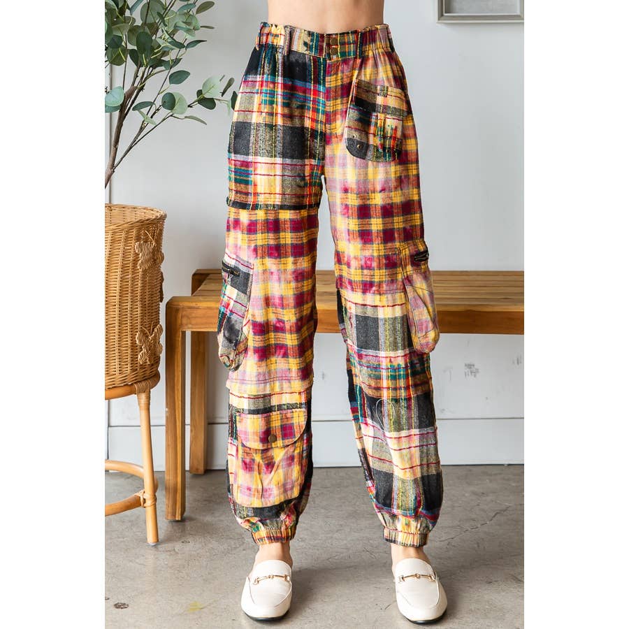 Not the First Rodeo Plaid Jogger Pants