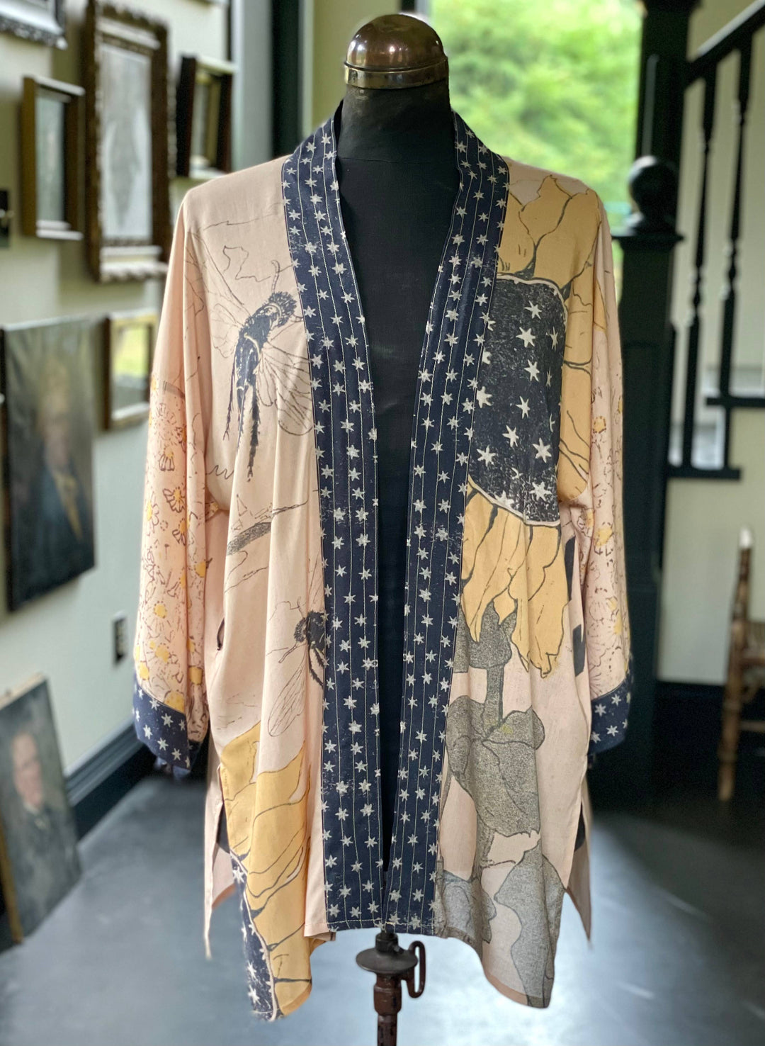 Milk & Honey Bamboo Artisan Bohemian Kimono Cardigan with Belt