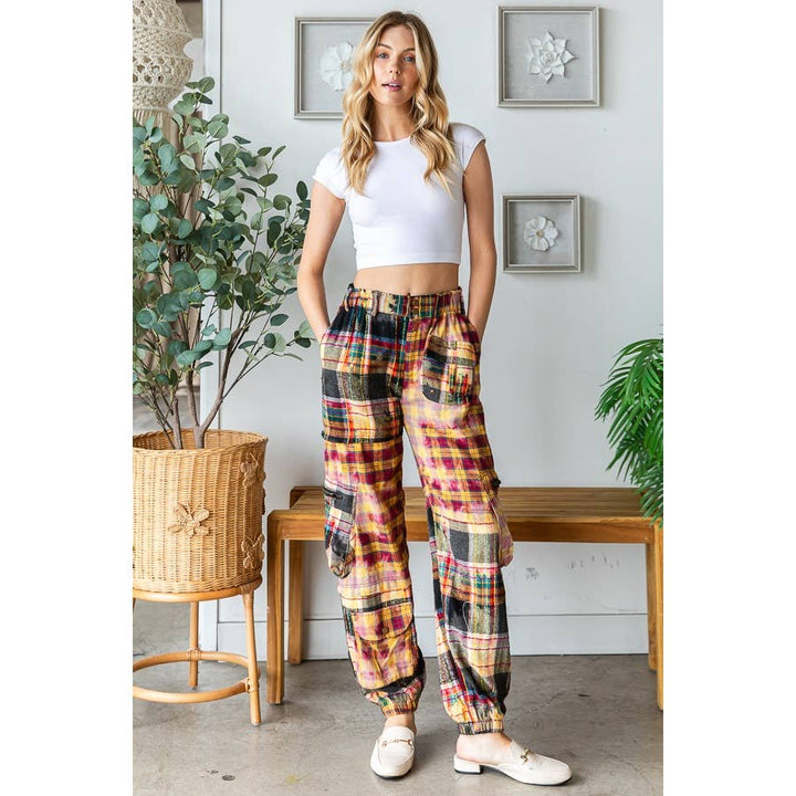 Not the First Rodeo Plaid Jogger Pants