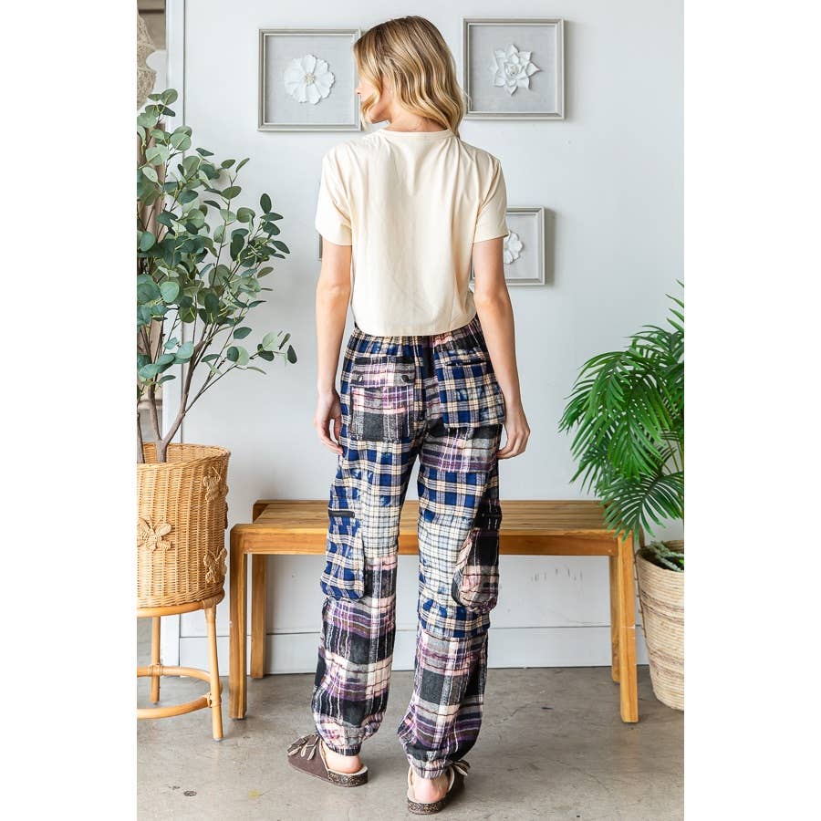 Not the First Rodeo Plaid Jogger Pants