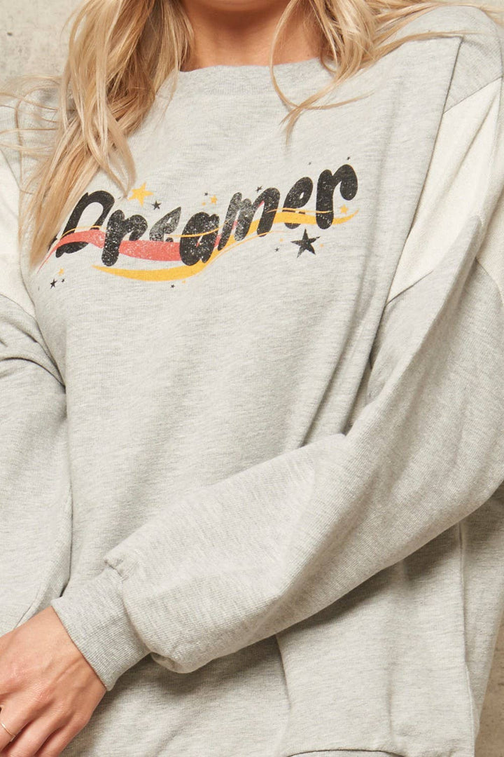 Sale Dreamer Oversized Vintage Graphic Sweatshirt