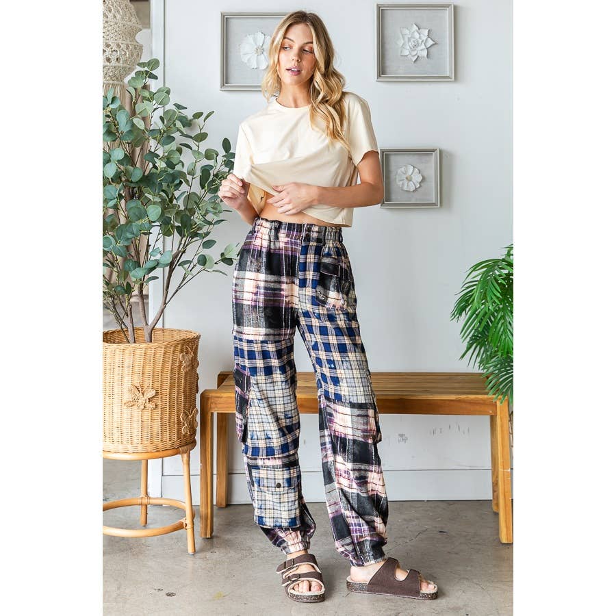 Not the First Rodeo Plaid Jogger Pants