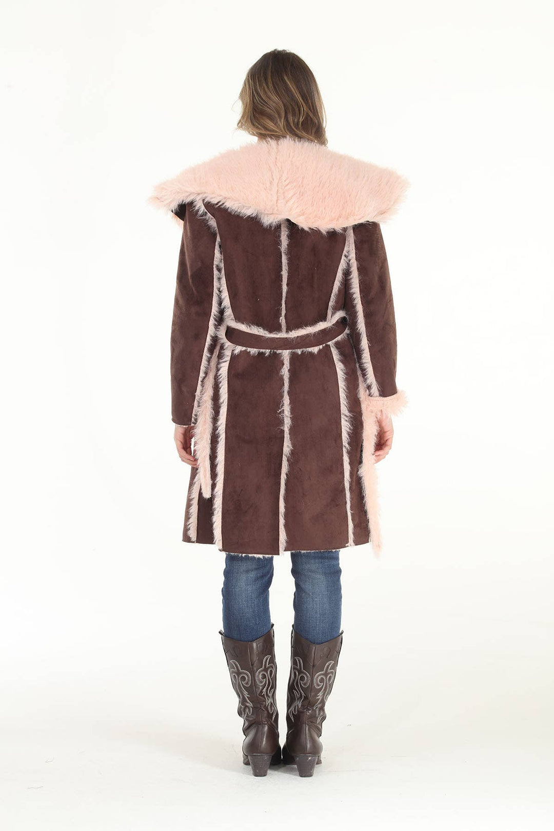 The Tiffany  Reversible Faux Suede & Faux Shearling  Coat