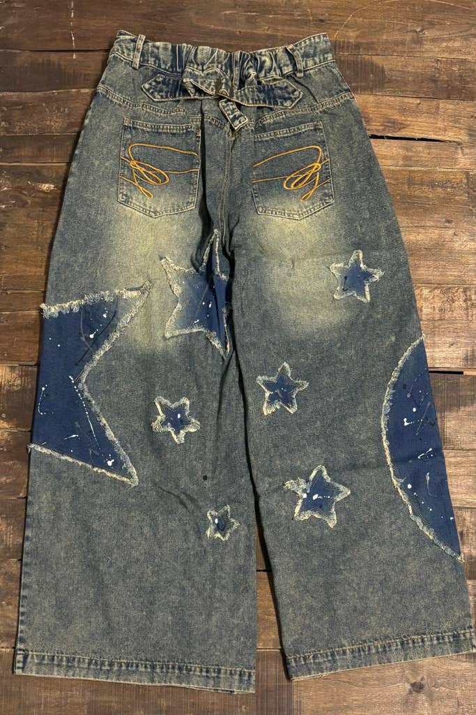 Midnight Sky Flared Jeans in Darkwash Denim