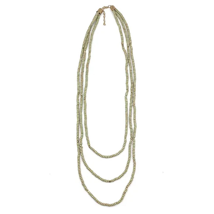 Chromatic Hues Sachi Triple Strand Layering Necklace