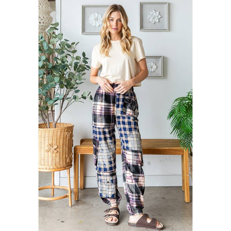 Not the First Rodeo Plaid Jogger Pants