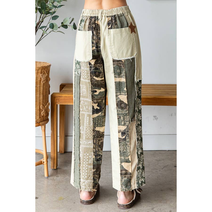 SALE Shades of Green Mineral Washed Pant