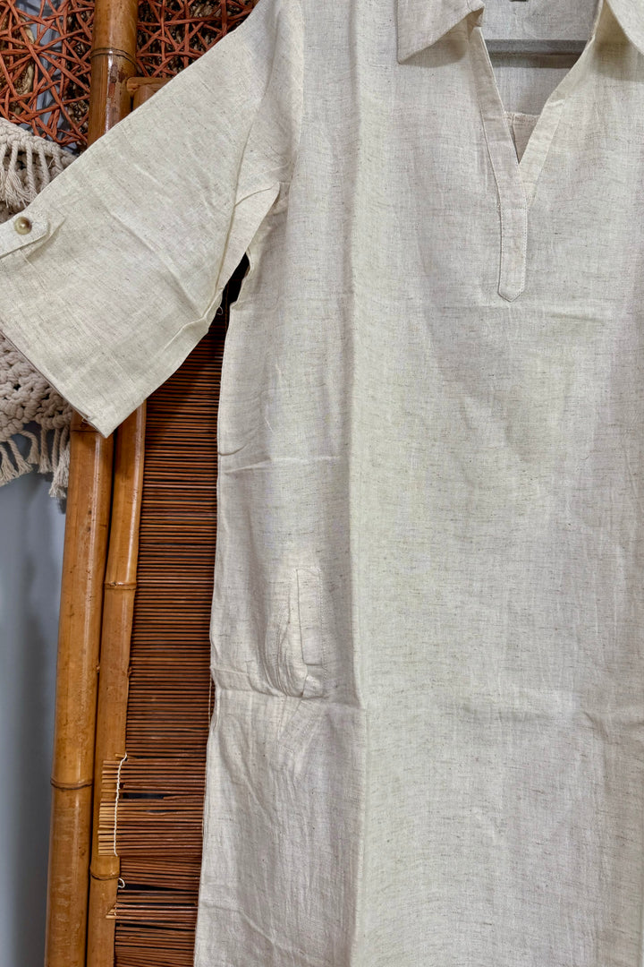 Sale - Linen V-Neck Tunic Dress