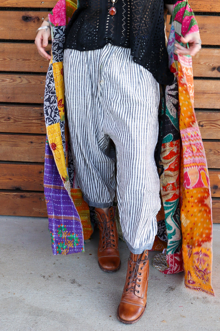 Combo 4- OOAK Everafter Kantha Duster Vest w/ Tie