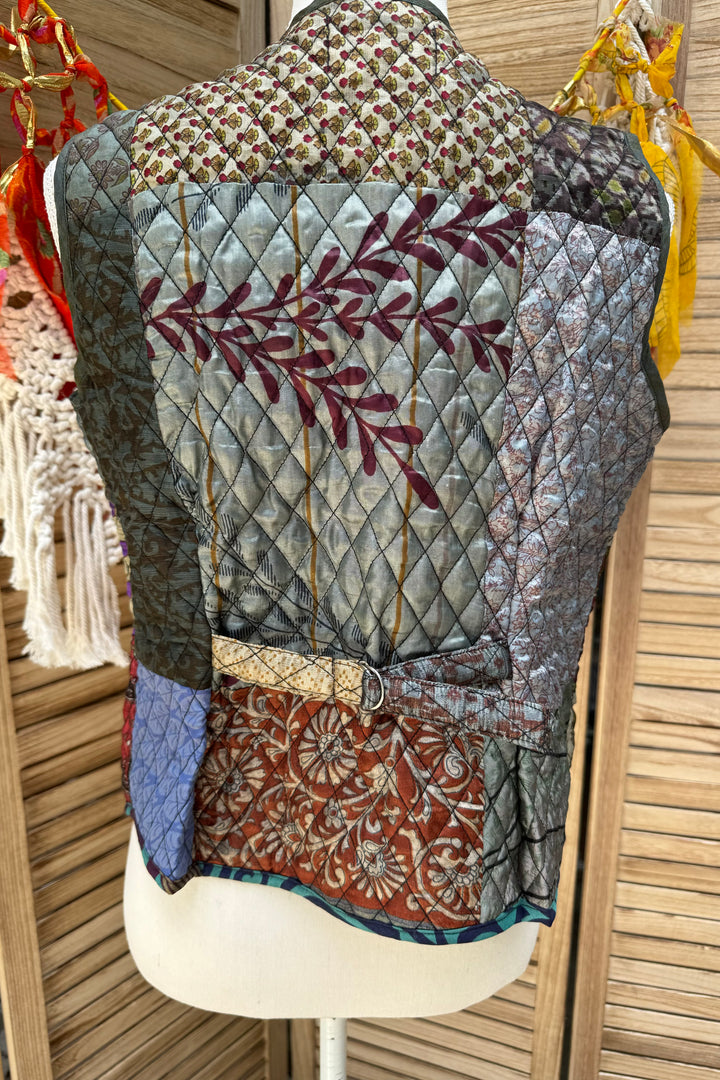 Funky Quilted Polysilk Vest - Combo 5