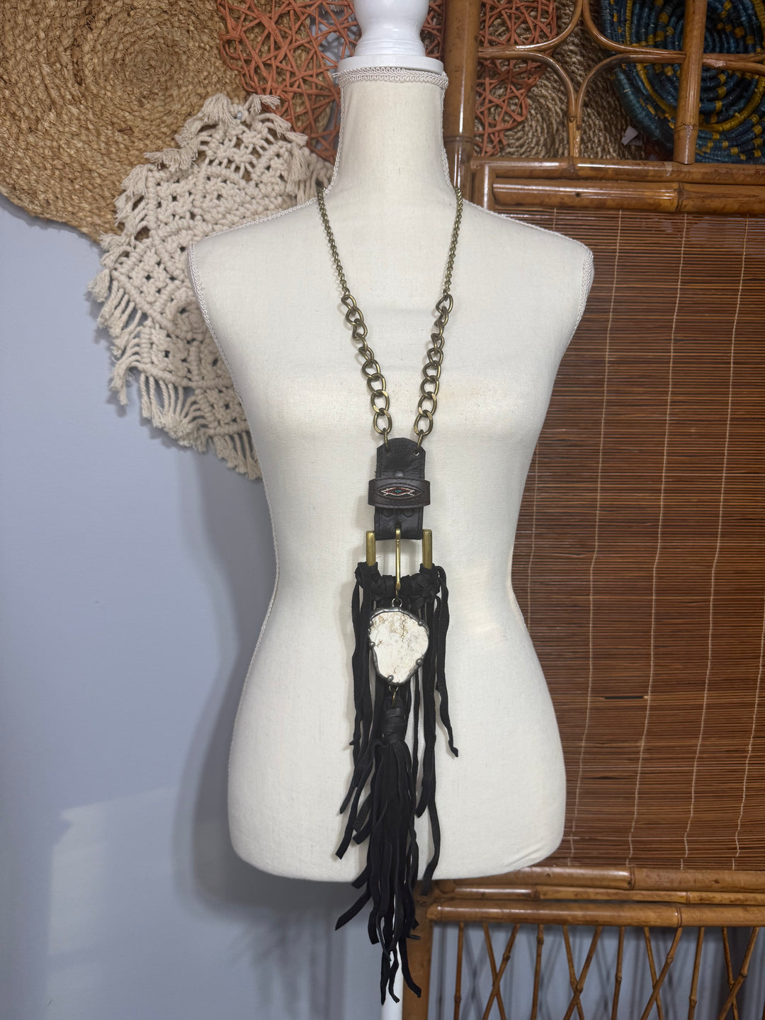 Funky Hippie Buckle Necklace w/ Necklace