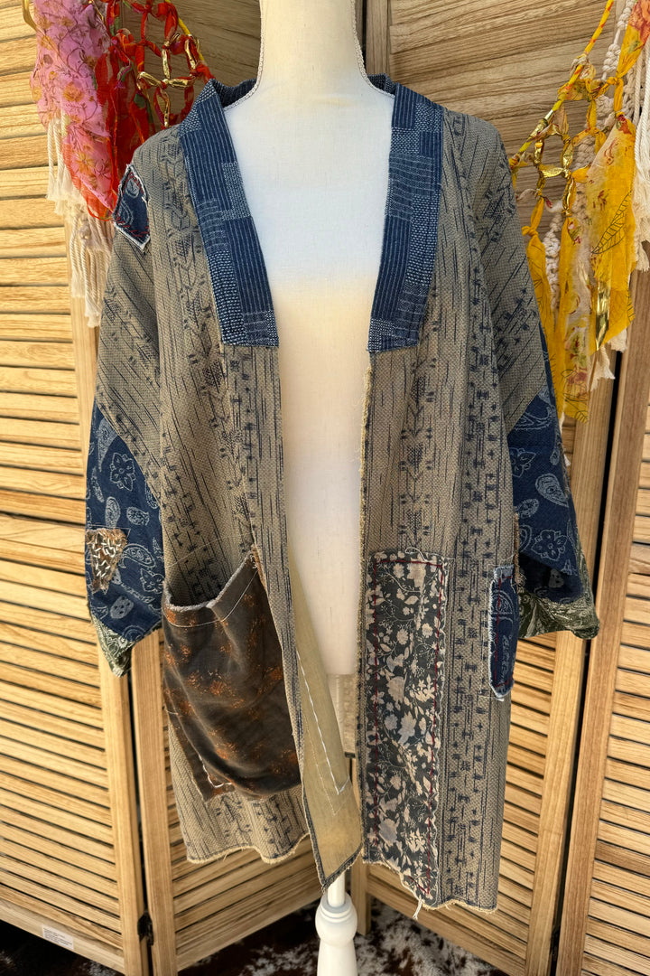 Sapphire Patched Jaded Gypsy Jacket