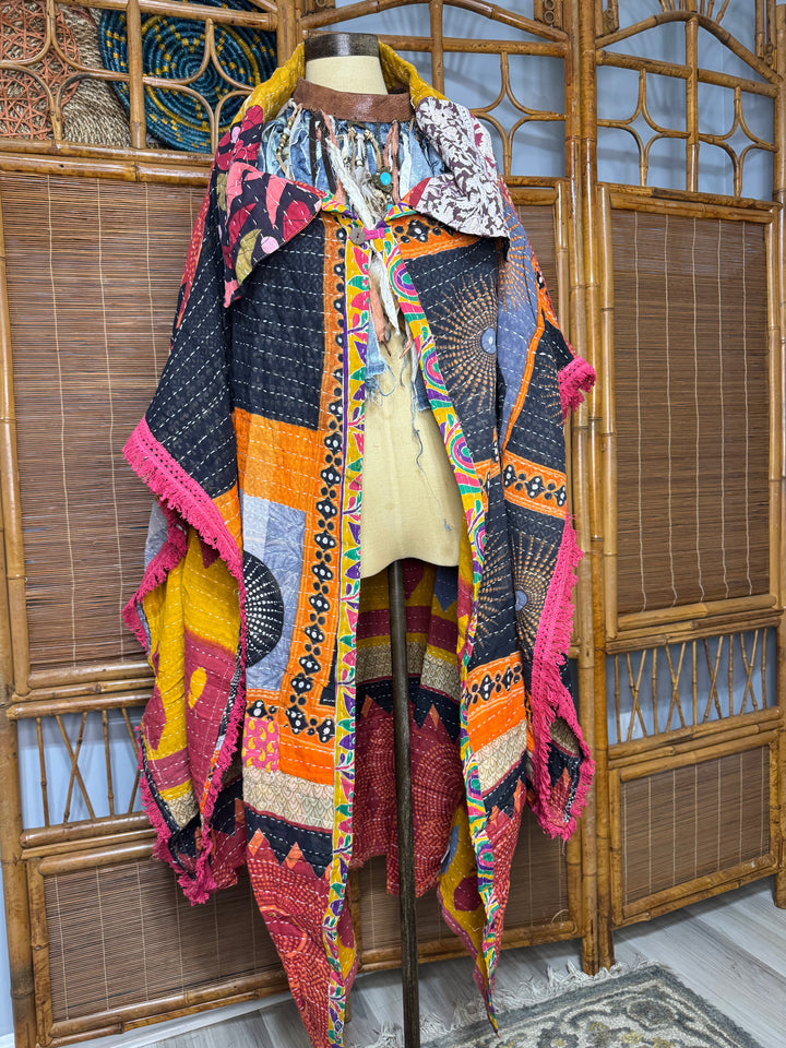 COMBO A- OOAK Sunrise Poncho Reversible Jacket Kimono