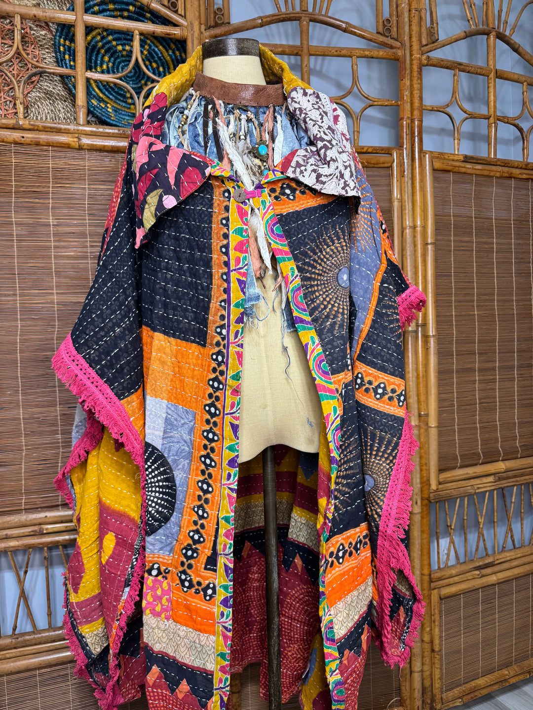 COMBO A- OOAK Sunrise Poncho Reversible Jacket Kimono