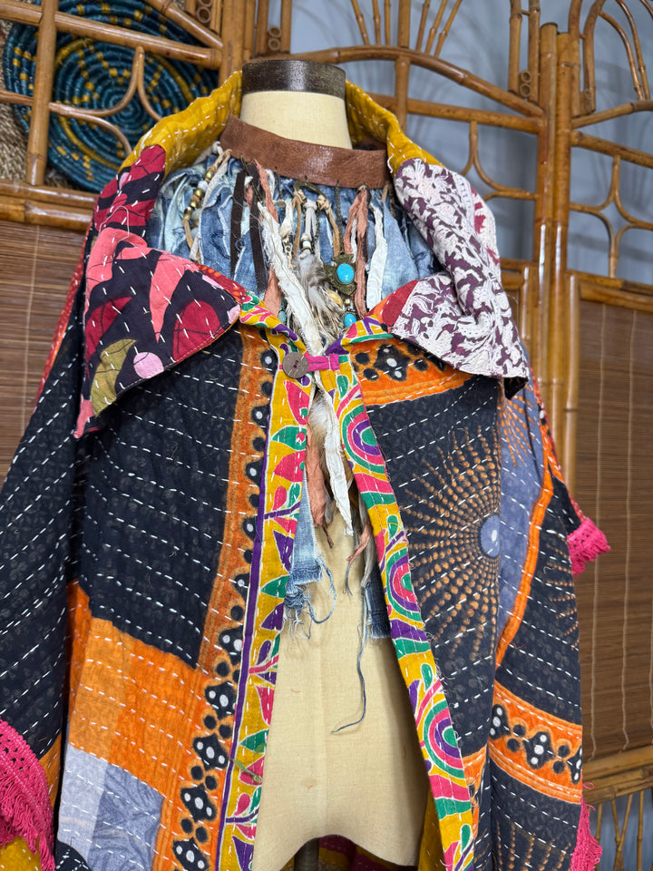 COMBO A- OOAK Sunrise Poncho Reversible Jacket Kimono