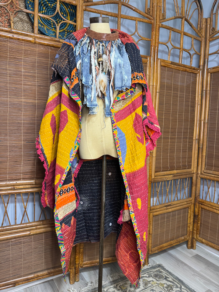 COMBO A- OOAK Sunrise Poncho Reversible Jacket Kimono