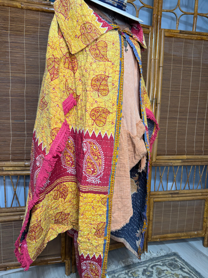 COMBO E-  OOAK Sunrise Poncho Reversible Jacket Kimono