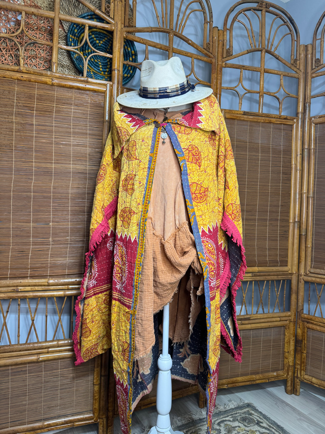 COMBO E-  OOAK Sunrise Poncho Reversible Jacket Kimono