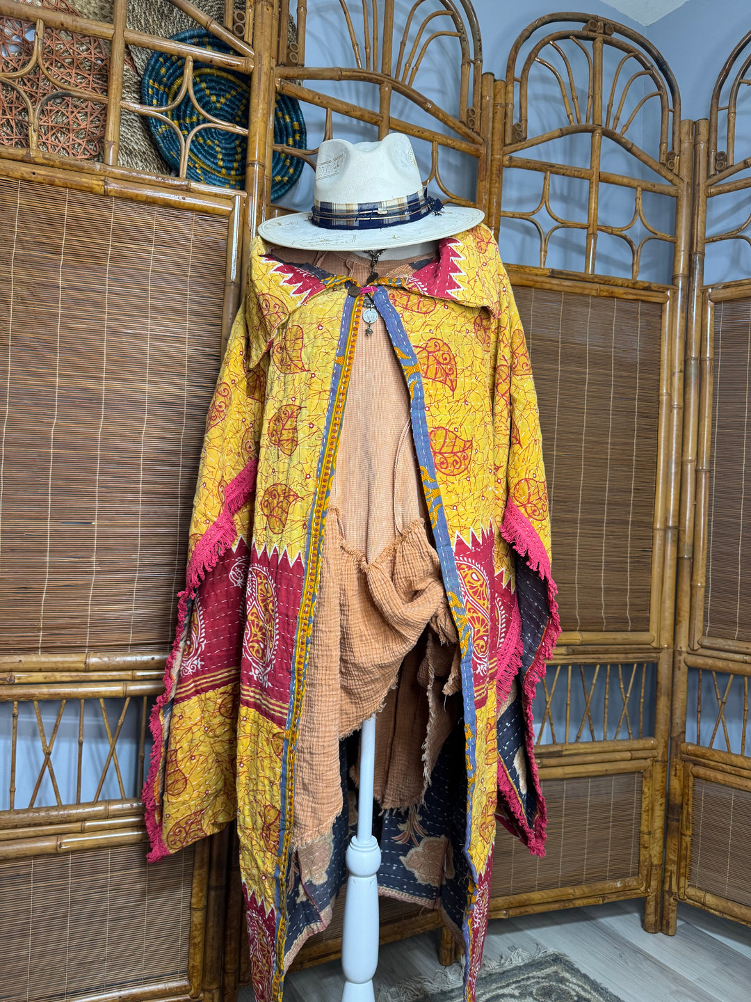 COMBO E-  OOAK Sunrise Poncho Reversible Jacket Kimono