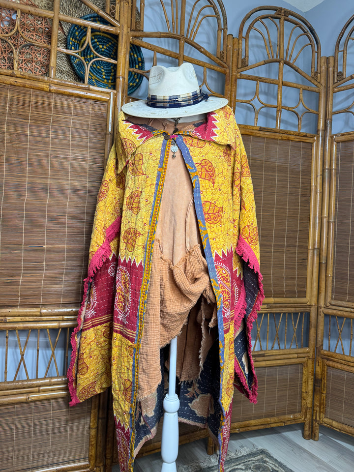 COMBO E-  OOAK Sunrise Poncho Reversible Jacket Kimono