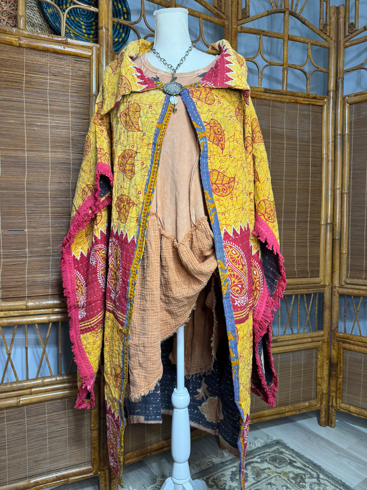 COMBO E-  OOAK Sunrise Poncho Reversible Jacket Kimono