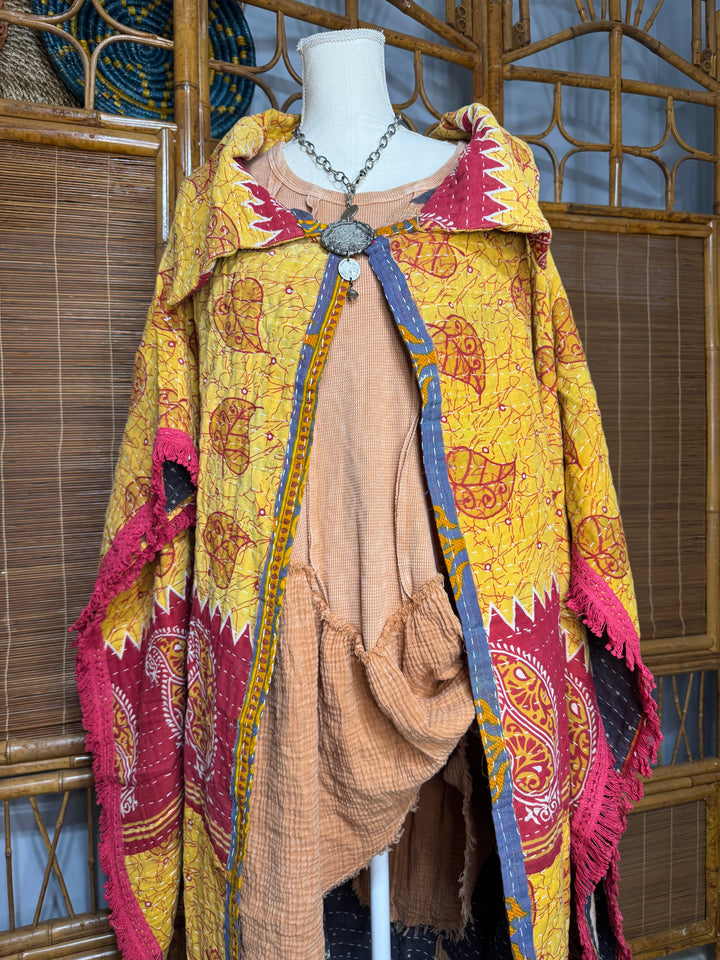 COMBO E-  OOAK Sunrise Poncho Reversible Jacket Kimono