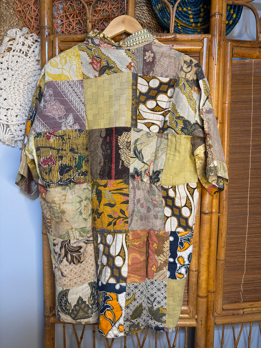 Combo  A In My Dreams Patchwork Short Sleeve Button Shirt: One Size