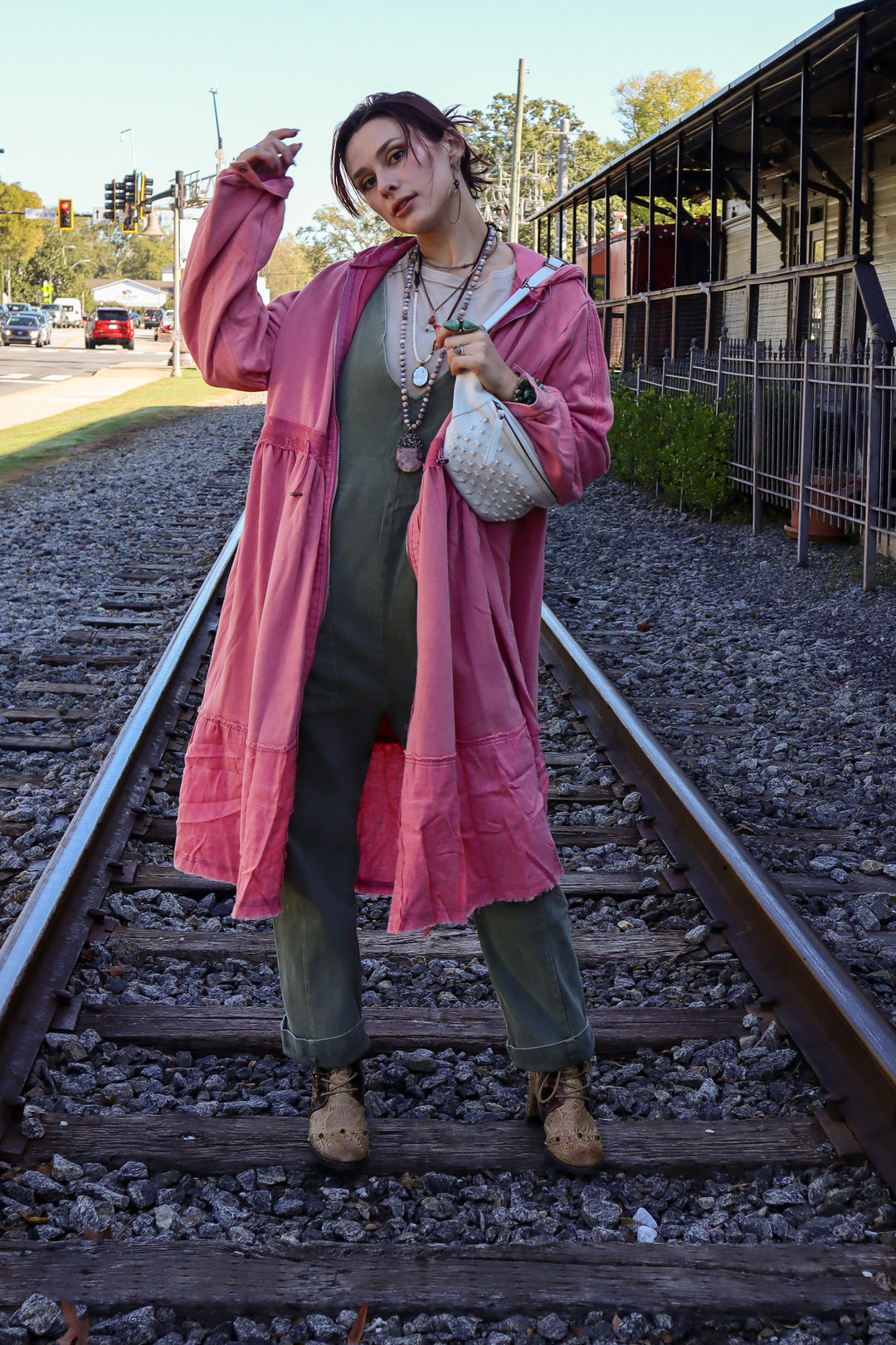 Like a Rose Zipper Cardigan Layering Jacket