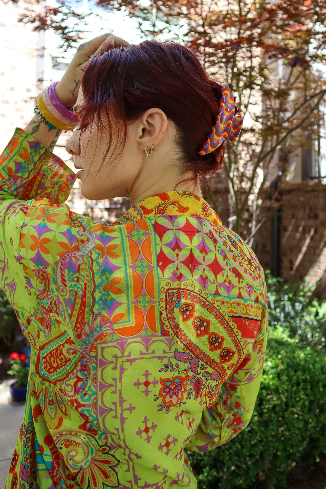 Jazzy Pop of Color Lightweight Kimono