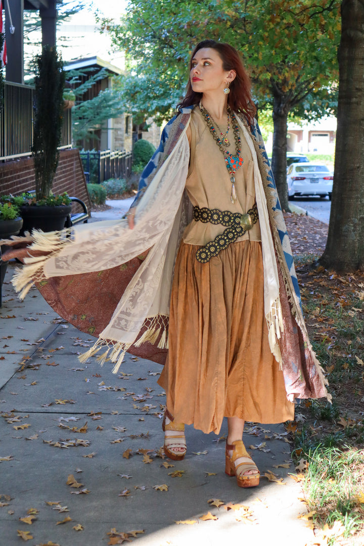 Perched About Ballon Sleeveless Skirt Dress