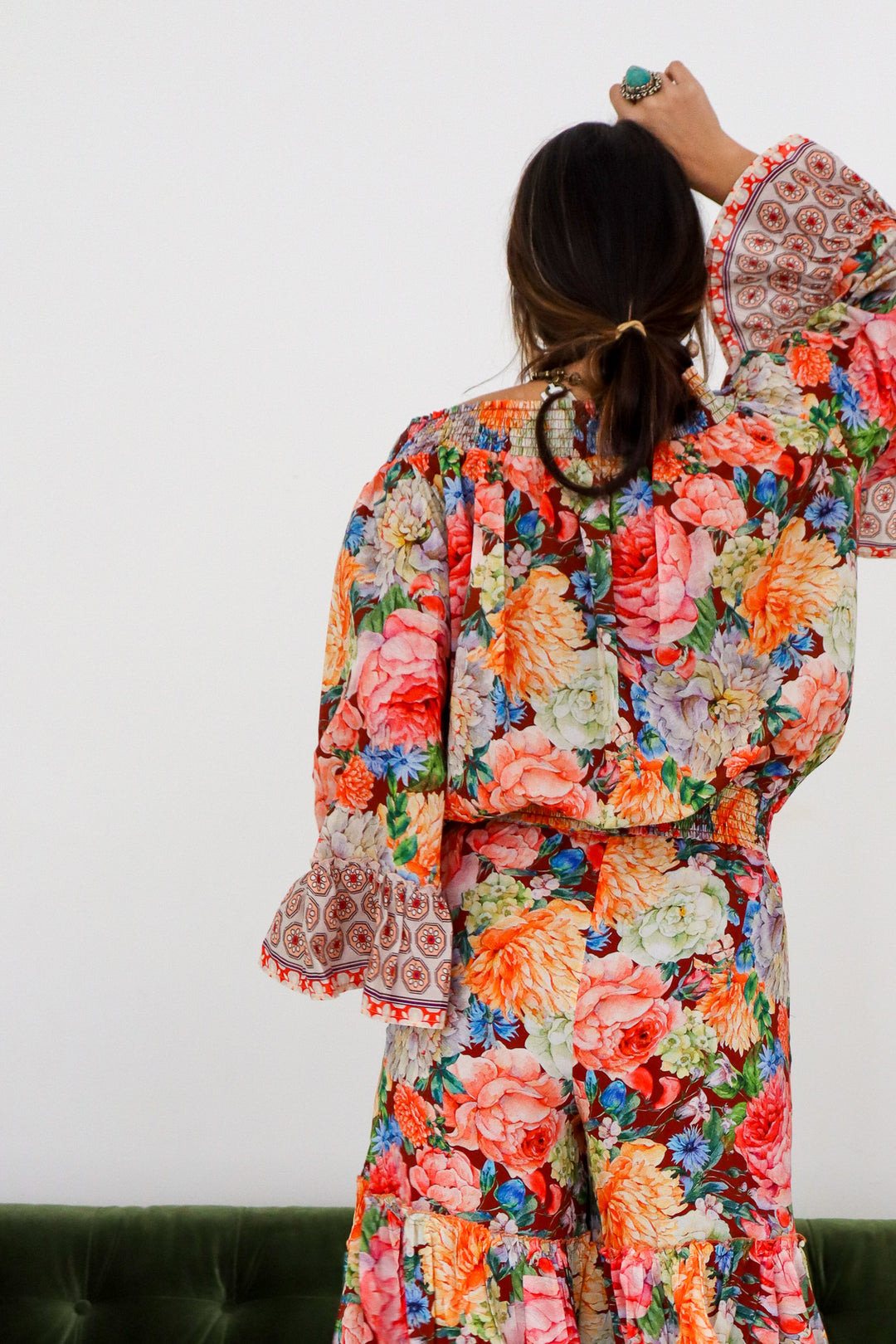 Sale - She's a Flower Bell Sleeve Top by Aratta