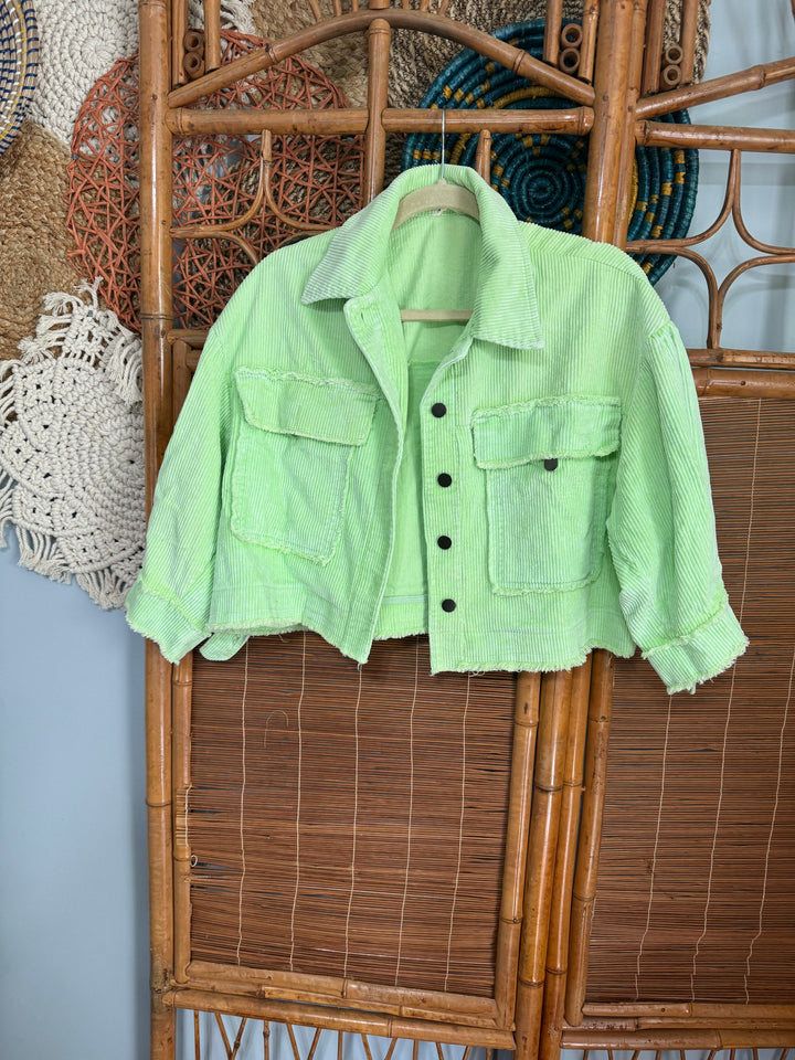Sale - Date Night Green Cord Jacket