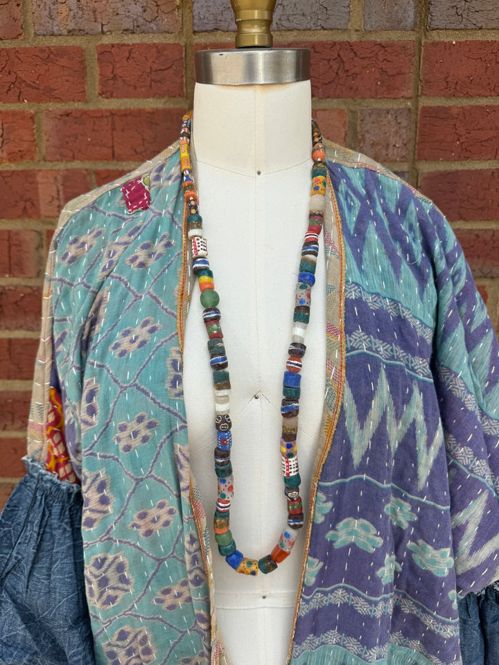 One of a Kind Handpainted Beaded Necklace