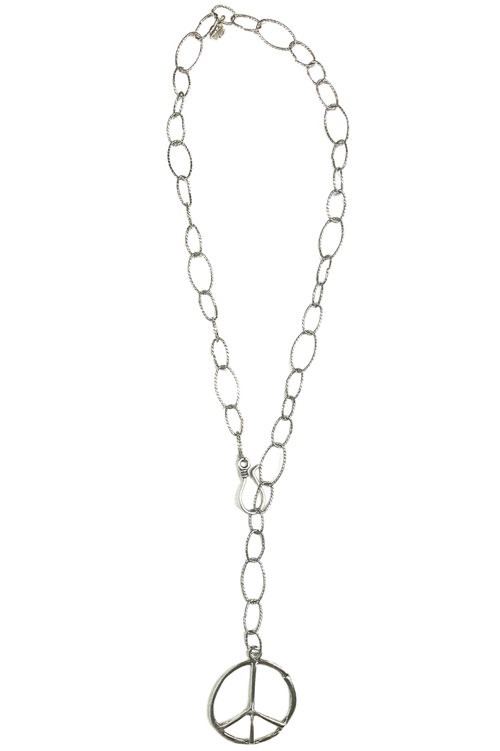 Simplicity Peace Adjustable Front Hook Chain Necklace