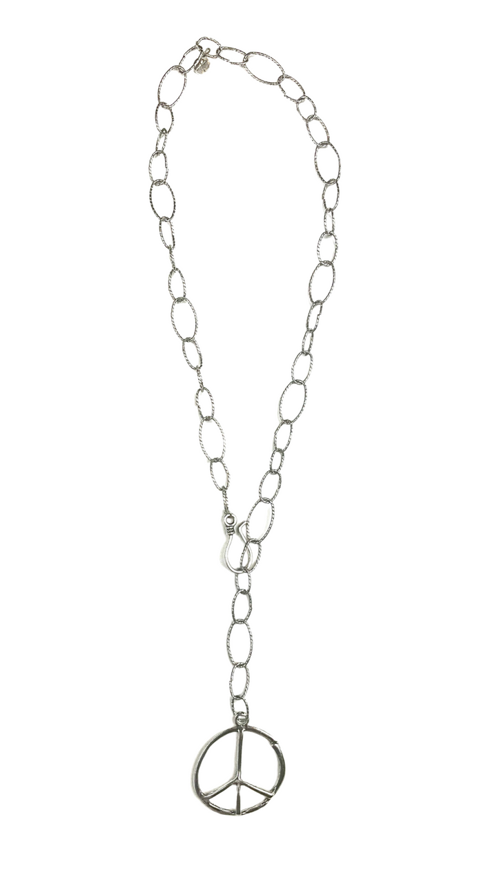 Simplicity Peace Adjustable Front Hook Chain Necklace