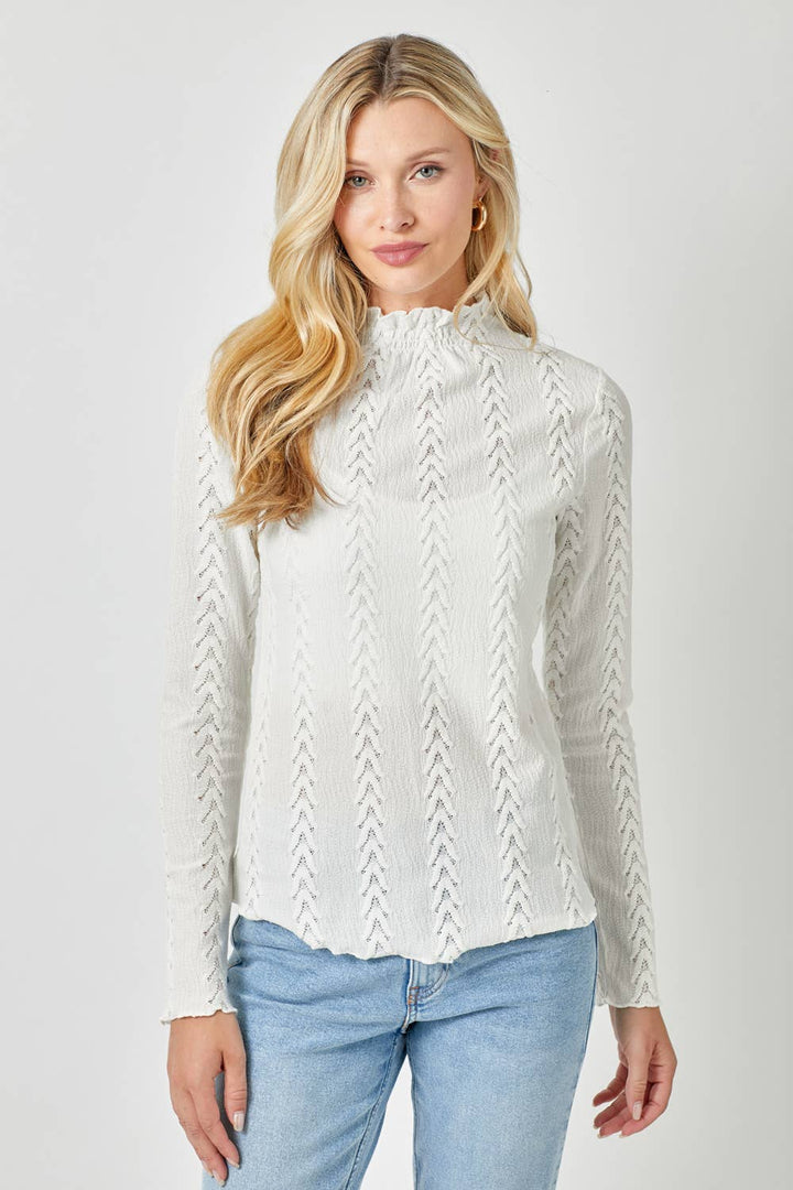 Then Everest Lettuce Edge Textured Top