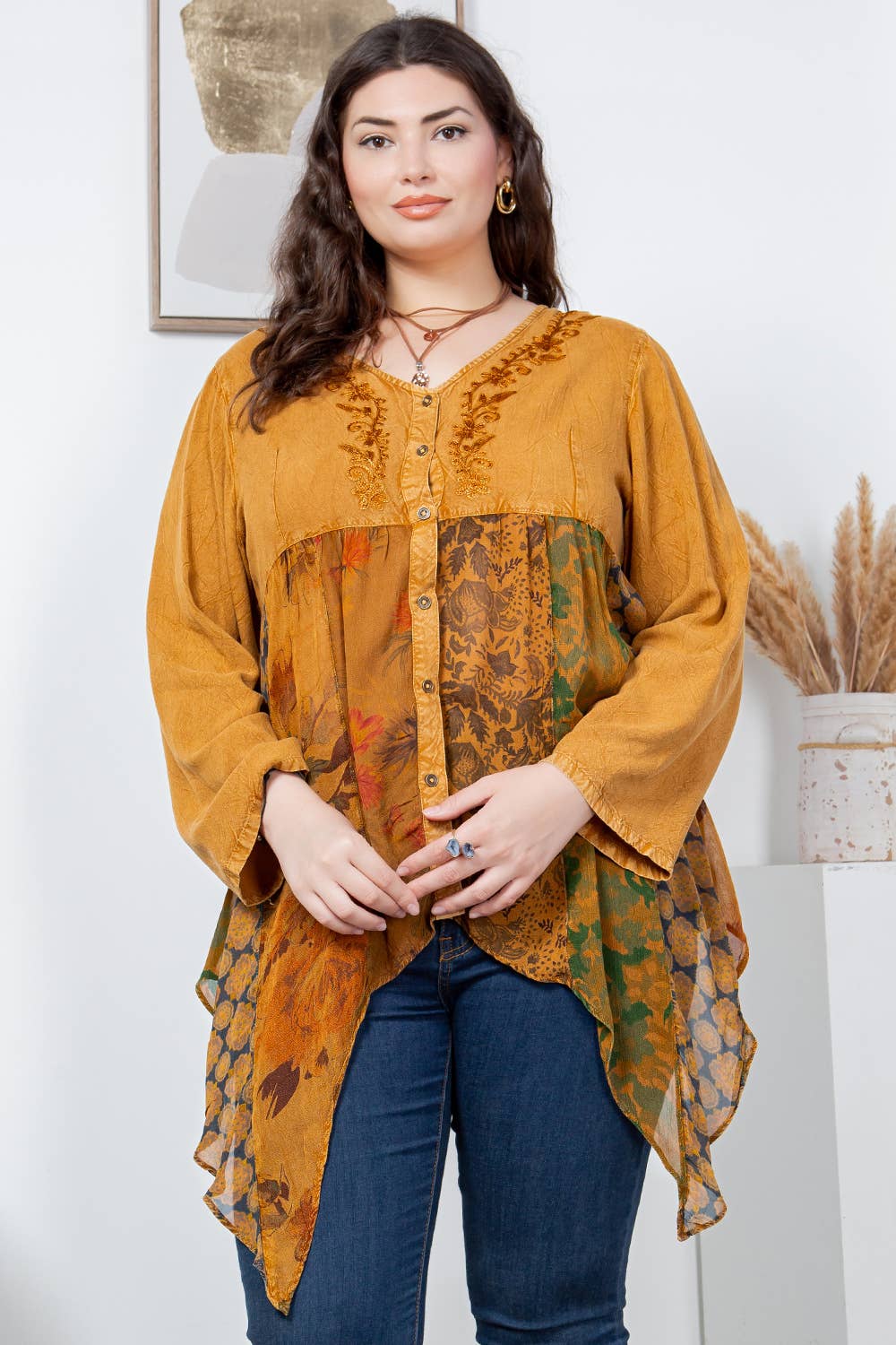 Rustic Bohemian: Embroidered Top