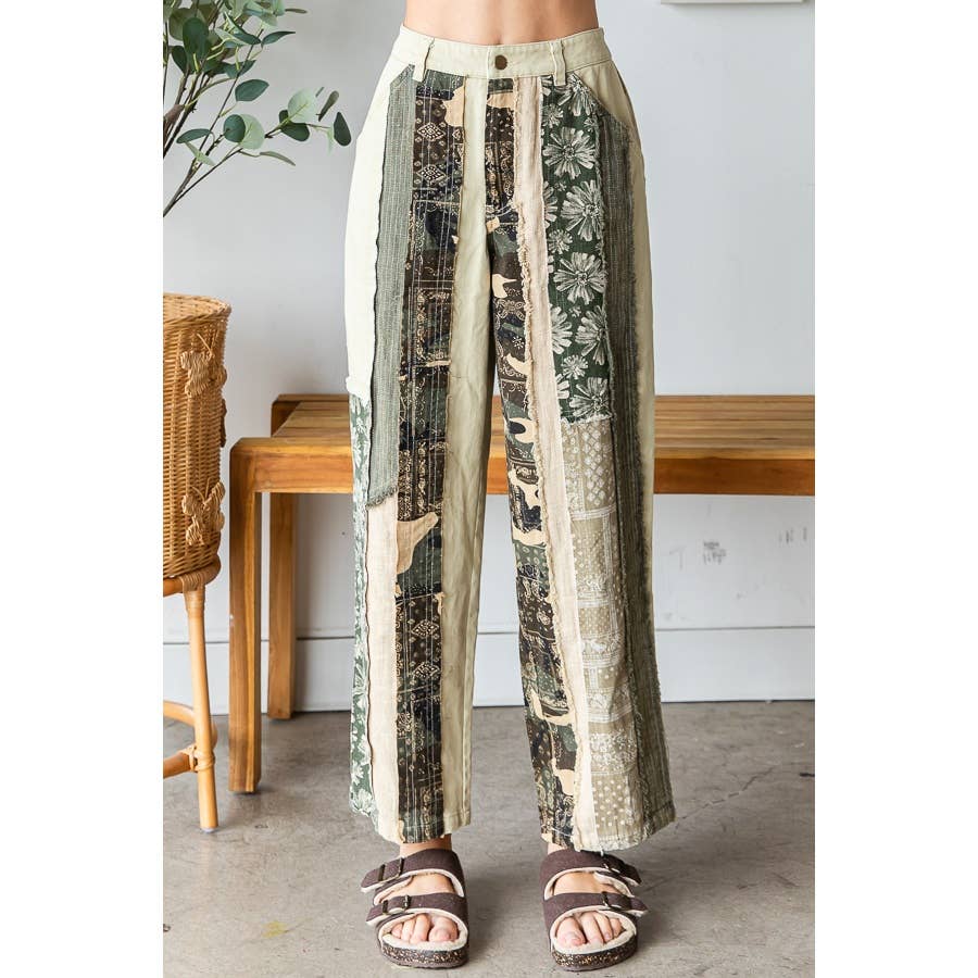 SALE Shades of Green Mineral Washed Pant