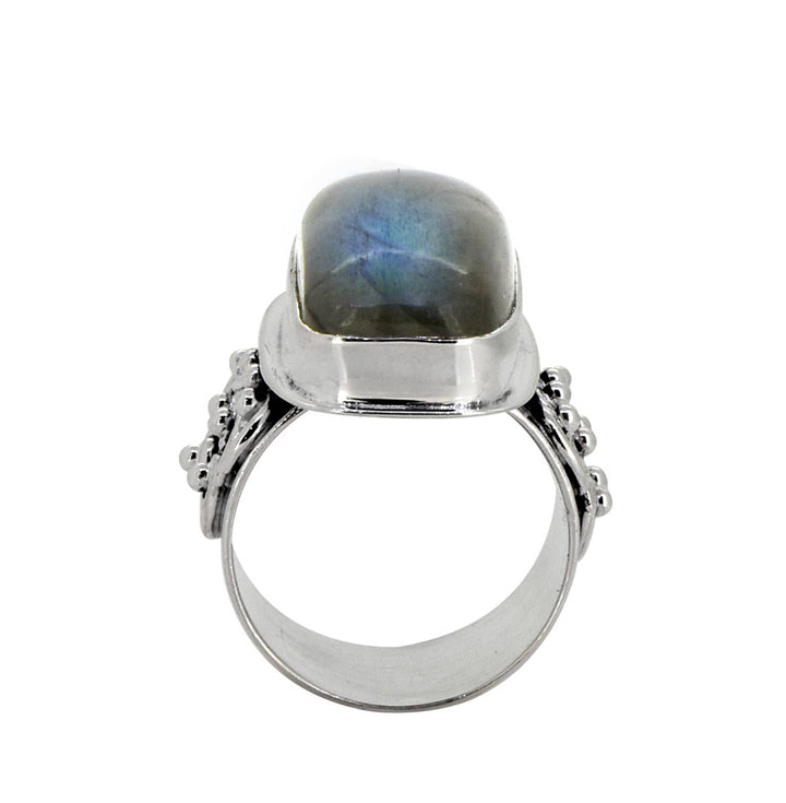 Labradorite Solid 925 Sterling Silver Bold Ring Jewelry